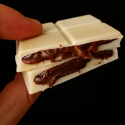 Barra de chocolate branco com creme de avelãs – ZERO ACÚCAR