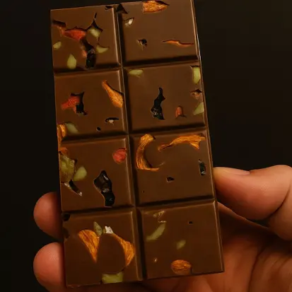 Chocolate ao leite com mix de nuts