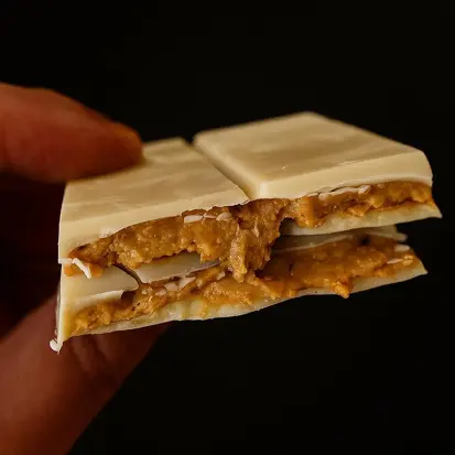 Chocolate branco com recheio cremoso de paçoca – ZERO ACÚCAR