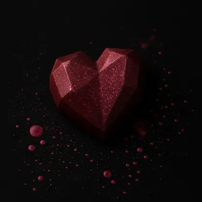 Coração de Brigadeiro Branco e Frutas Vermelhas