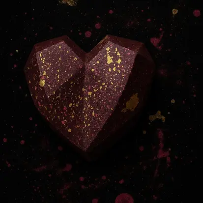 Coração de brigadeiro branco e Nutella