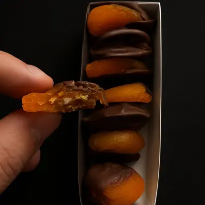 Damasco ao leite com amêndoa