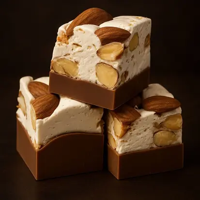 Torrone de amêndoas com chocolate ao leite – 6 unidades