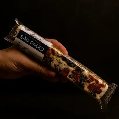 Torrone de frutas vermelhas com amêndoas – barra 100g